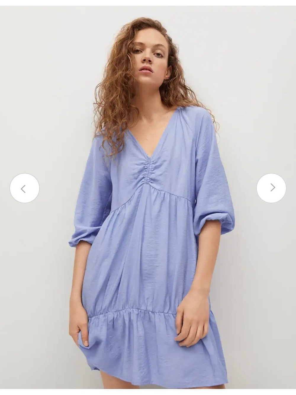 NWOT MANGO blue a-line dress
